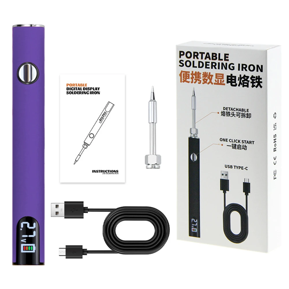 

Digital 510 Electric Soldering Iron 650mAh Battery Mini Battery Welding Tool Electric Soldering Iron Pen Electronics Repair