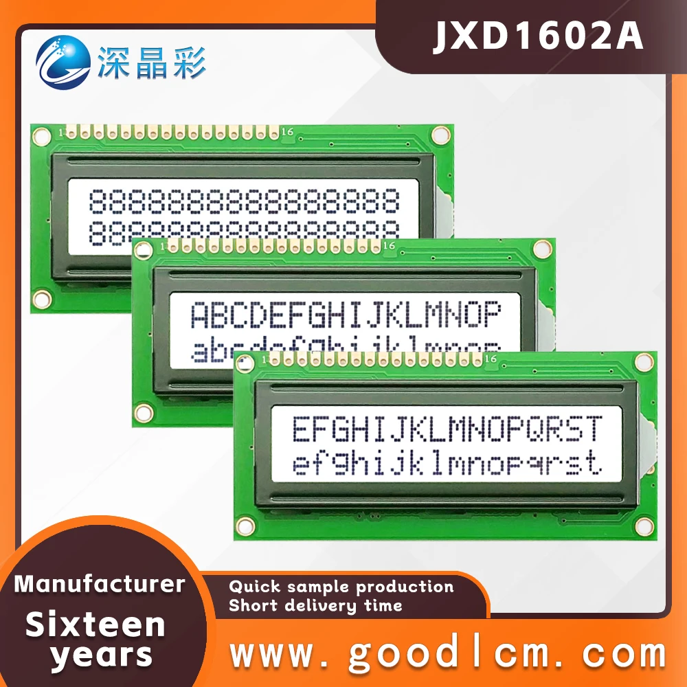 1602A 2x16 lcd display 16x02 i2c LCD module hd44780 drive Multiple mode colors are available 5.0V or 3.3V power FSTN  white