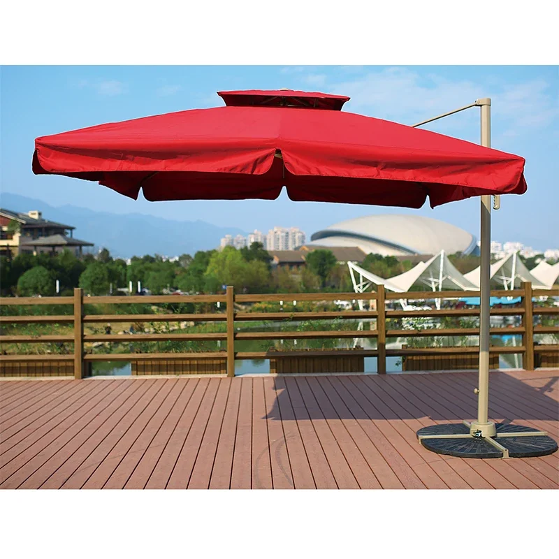 Artiz 9ft Fringe Patio Umbrella Commercial square Patio Umbrella Parasol