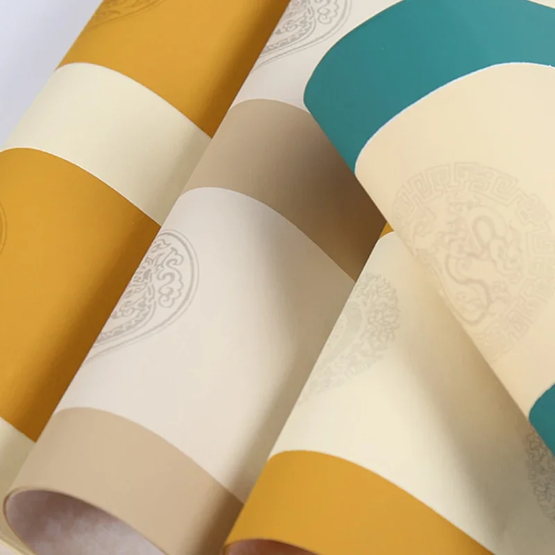 Vintage Batik Coplets Xuan Paper Half-Ripe Rice Paper Brush Calligraphy Papier 5 7 Characters Couplets Xuan Paper Papel Arroz