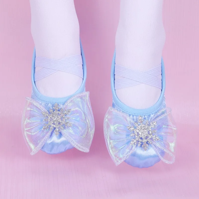Lovely Princess Dance Soft Soled Ballet Shoes Children Girls Cat Claw Chinese Ballerina Exercises Shoes for Yoga Gymnastics