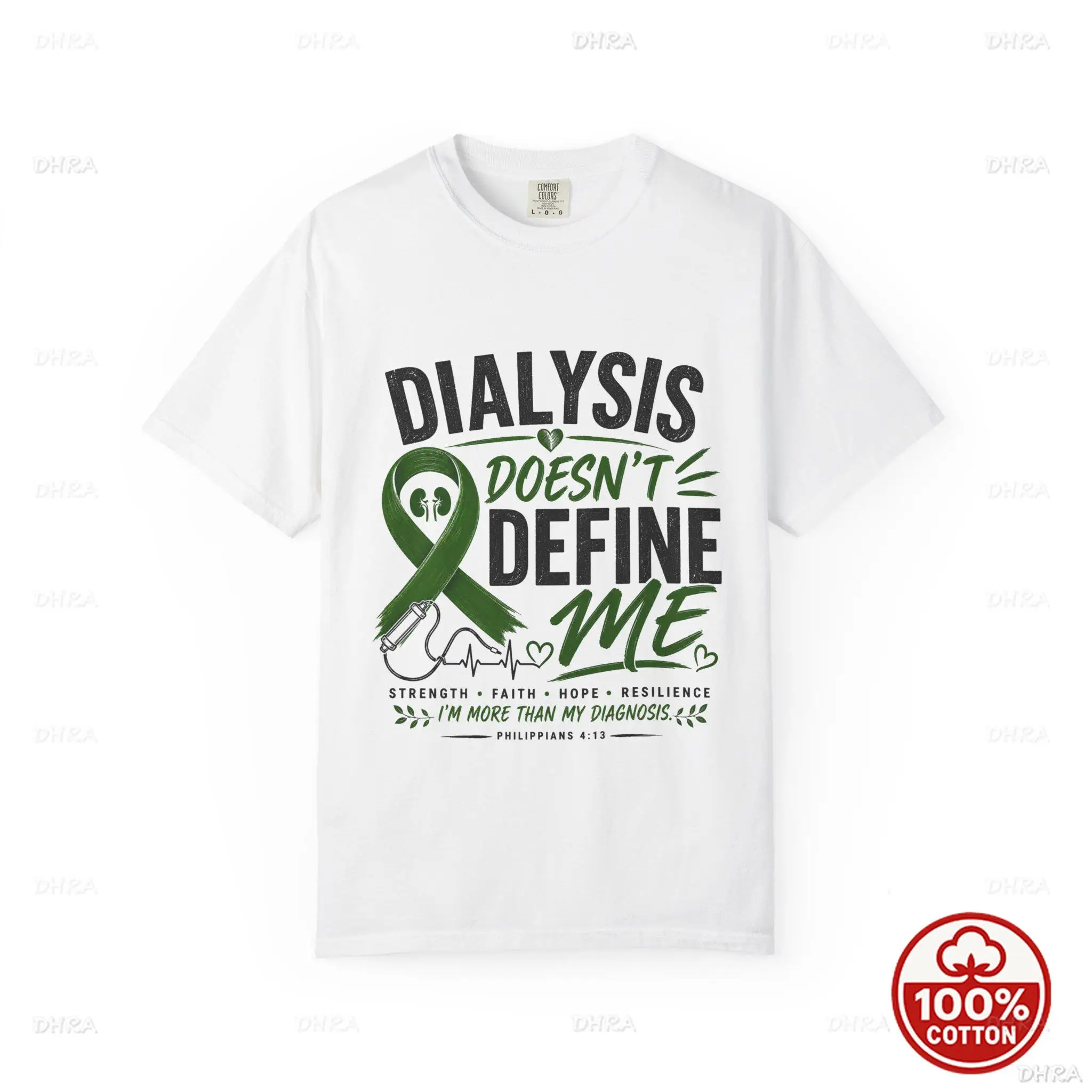 Dialysis Doesn't Define Me T Shirt Kidney Warrior Survivor Tee Cotton Crewneck Gift