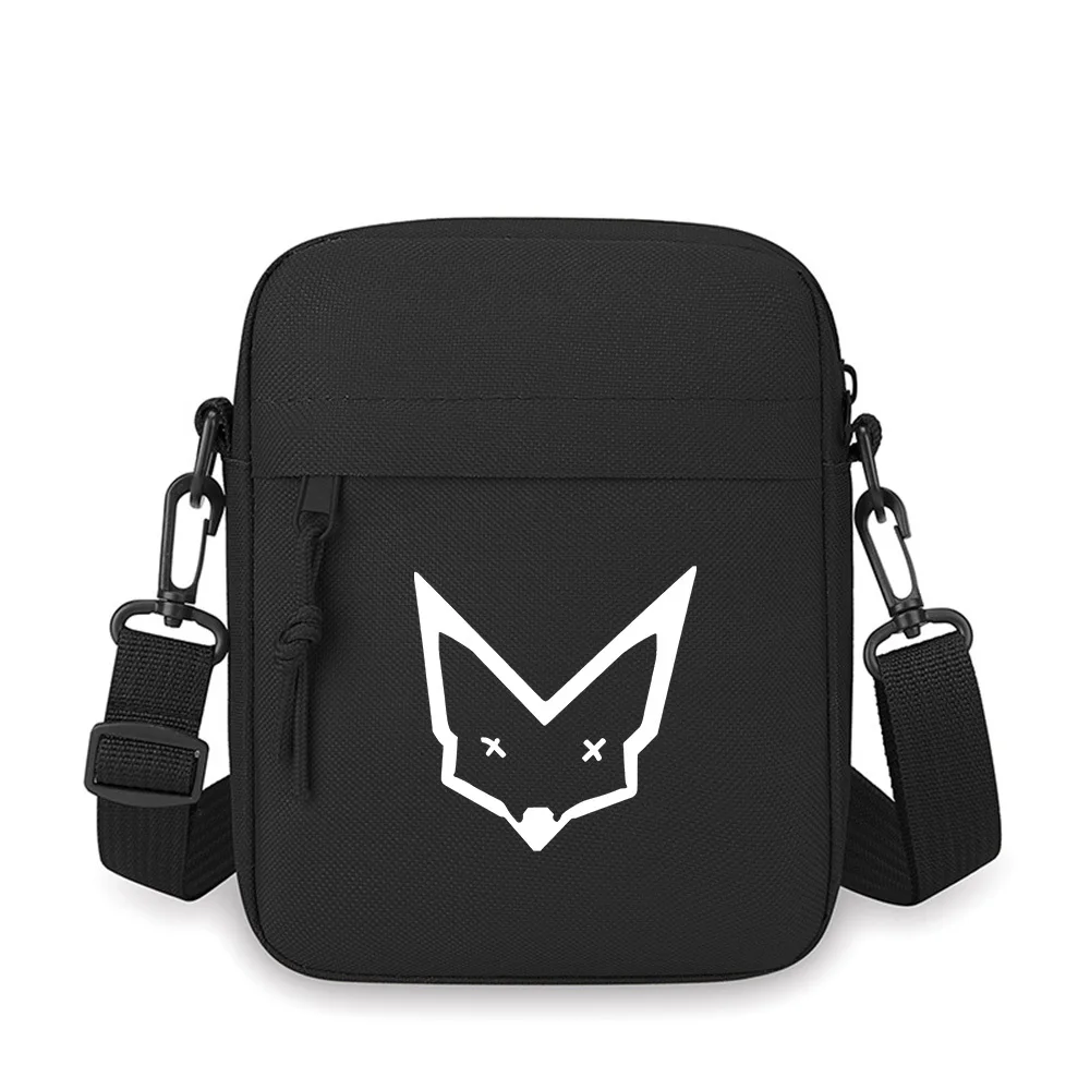 

Fox face simple geometric design Men Crossbody Bag Single Shoulder Women Cartoon Anime Film Printing Design Unisex
