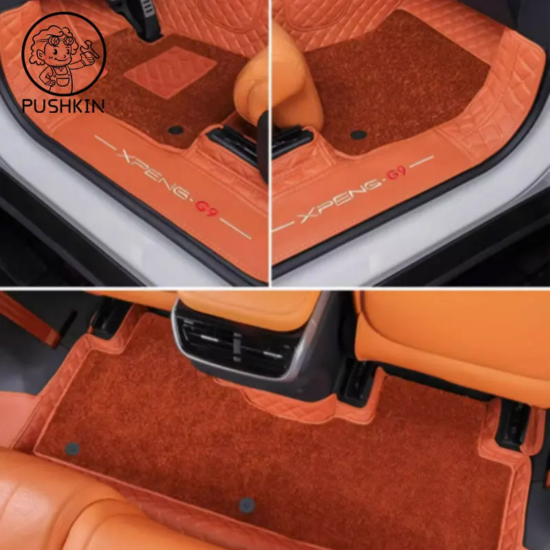 Car Floor Mats For Xpeng G9 2023 2024 2025 2026 Custom Trunk Mat Auto Foot Pads Automobile Carpet Cover Interior Accessories