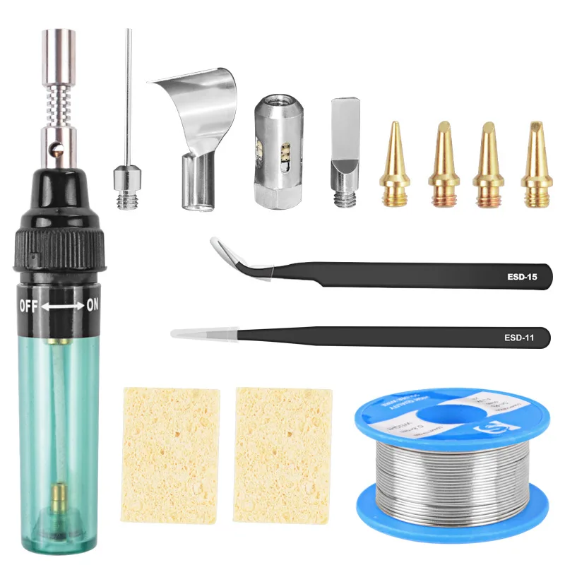 ZK30 Celsius Butane Portable Soldering Iron Kit Soldering Pen Burner Airbrush Gas Soldering Iron Cordless Butane Soldering Tool