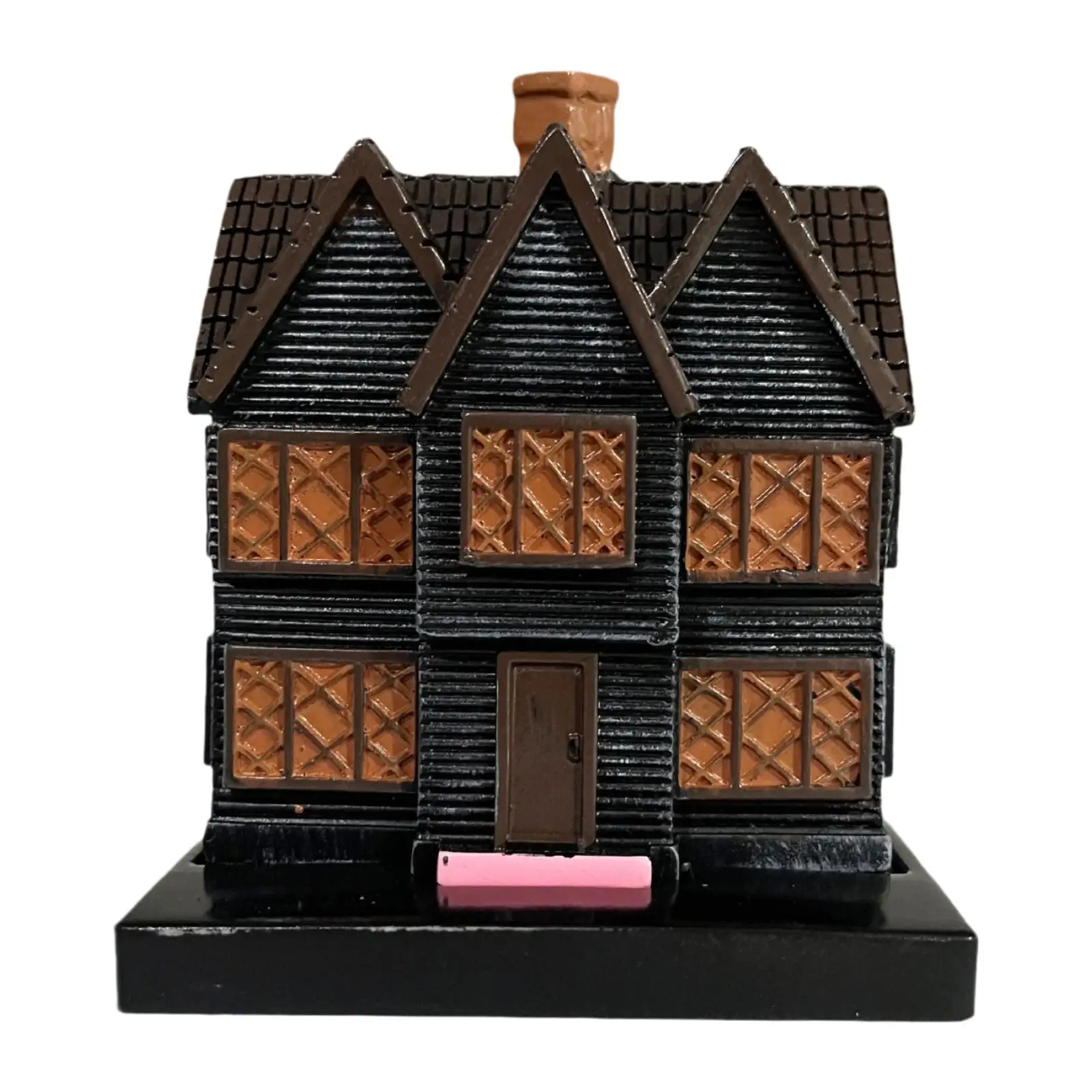 House Figurine Log Cabin Ornament Unique Sturdy Beautiful Decoration Burner Ornament Village Building Scene for Desk