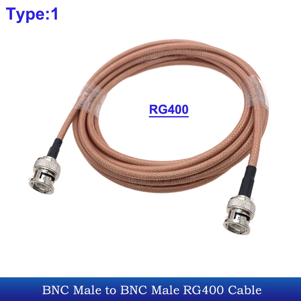 RG400 Cable Double Shielded BNC Male to BNC Male Plug High Quality Low Loss 50-3 50 Ohm RF Coaxial Cable Jumper Adapter 10CM-30M