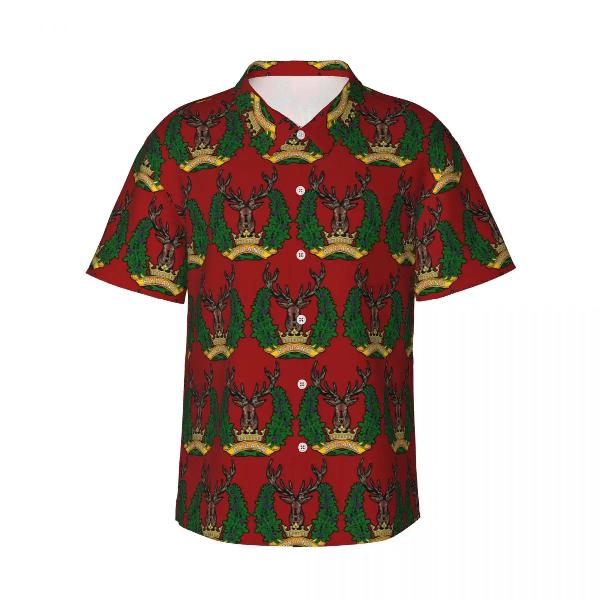 

Gordon Highlanders Men's Shirts Hawaiian Short Sleeve Shirt Fashion Button Tops for Summer Beach