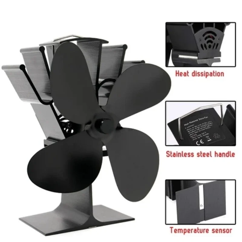 

Heat Powered Stove Fan 4/5/7 Blade Fireplace Fan Log Wood Burner Eco-fan Quiet Fireplace Burners Heat Powered Heat Distribution