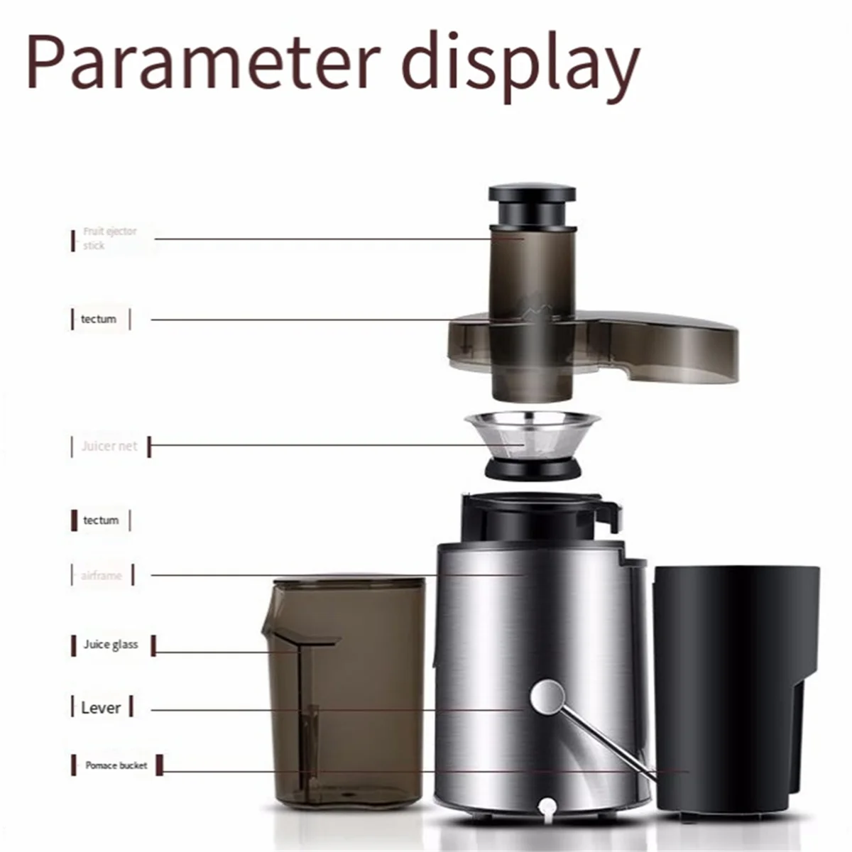 

juice machine Stainless Steel Household Juicer Juicer Separation Electric Juicer US Plug