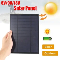 6V 9V 18V Mini Solar Panel 10W 20W 30W Portable Waterproof Solar Cell Solar System for Battery Cell Phone Chargers for Camping