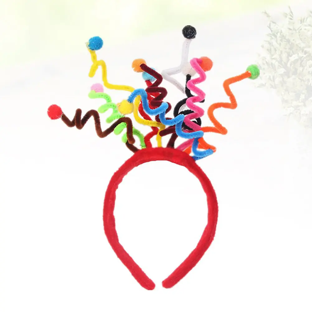 

1 шт. праздничный ободок для волос с разноцветными щупальцами, из мягкой ткани, для карнавала, фестиваля, костюма, выделяющийся аксессуар, реквизит для селфи