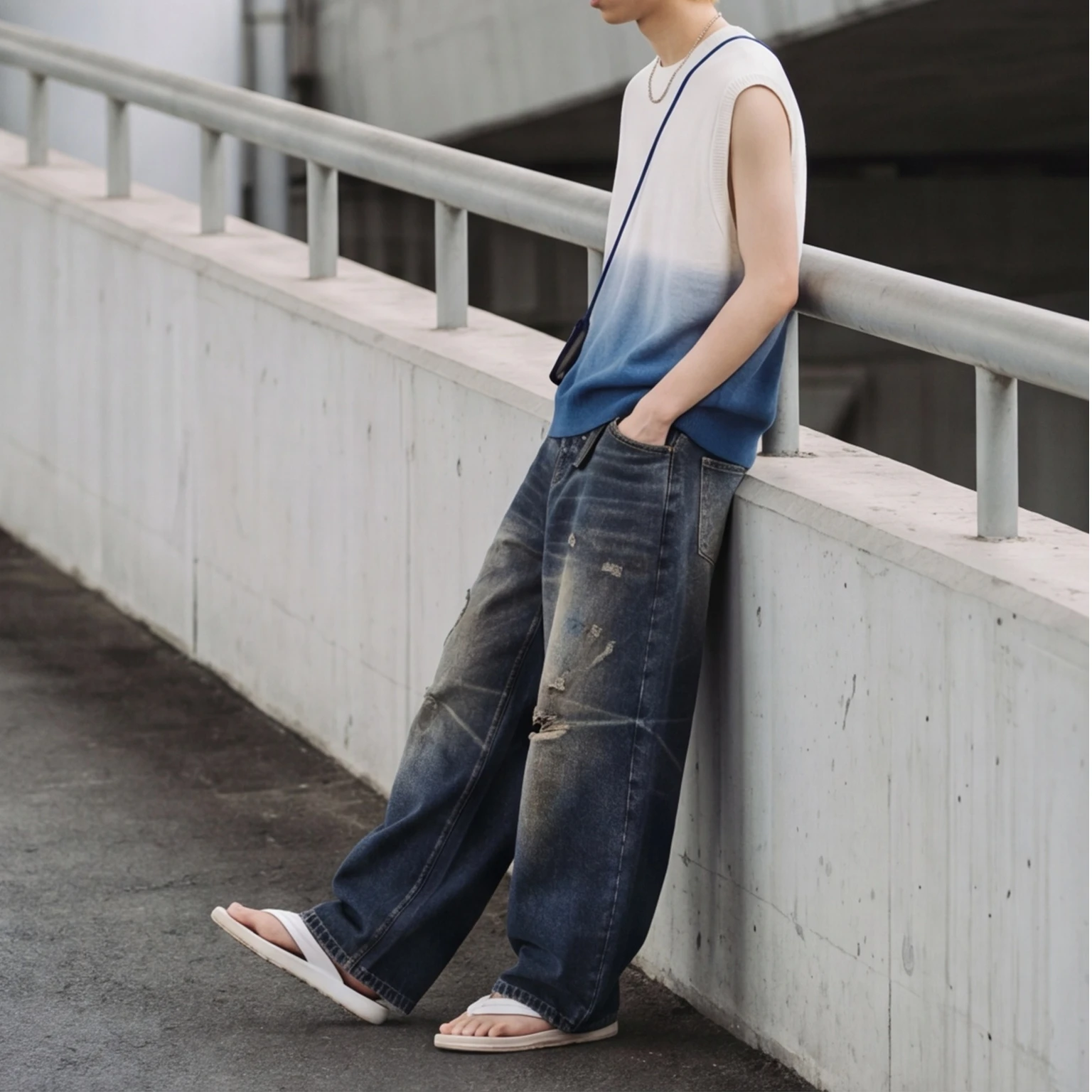Men's Jeans Man Pants Relaxed Fit Vintage Washed Denim Trousers With Painting Splatter Distressed Streetwear