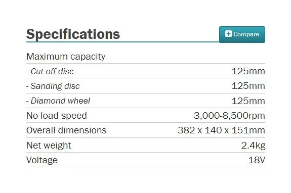 Makita DGA518Z Brushless Cordless 125MM (5\