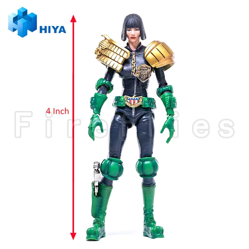 1/18 HIYA 4inch Action Figure Exquisite Mini Series Judge Dredd Judge Hersch Anime Model Toy