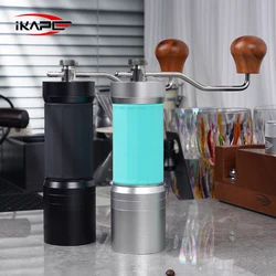 IKAPE Manual Coffee Grinder V2, Premium Hand Espresso Grinder with Conical Heptagon Burr, Portable Grinder, Adjustable Degree