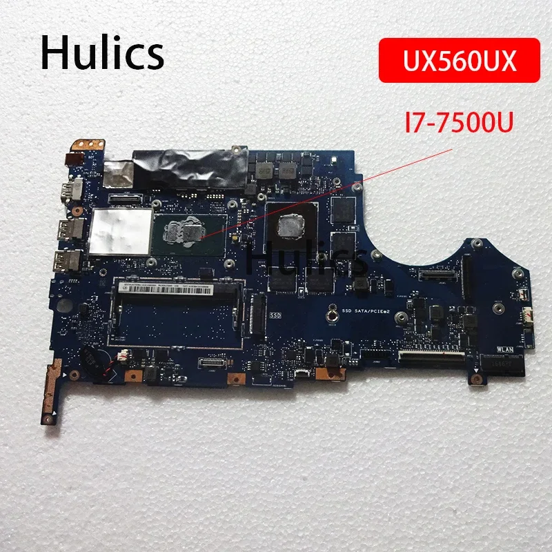 Hulics Used For ASUS UX560U UX560UQK UX560UQ UX560UX Q534U Q534UX Q534UQ Laptop Mainboard Motherboard I7-7500U CPU GTX950M