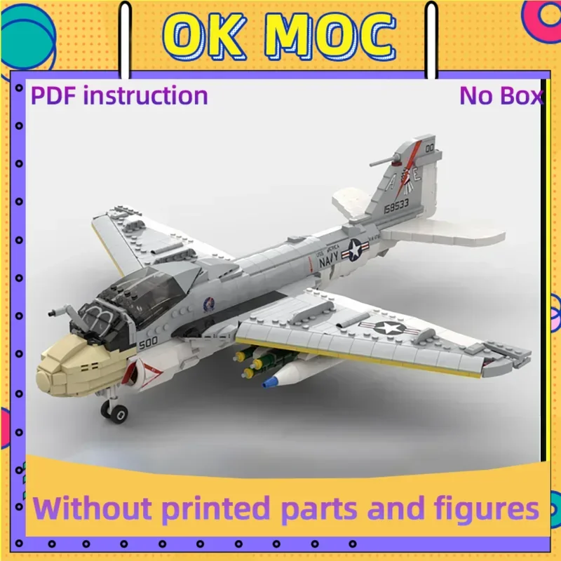 

Moc строительные кирпичи, военная модель, масштаб 1:35, A-6E, истребитель, технология, блоки, подарки, рождественские игрушки, наборы «сделай сам», сборка