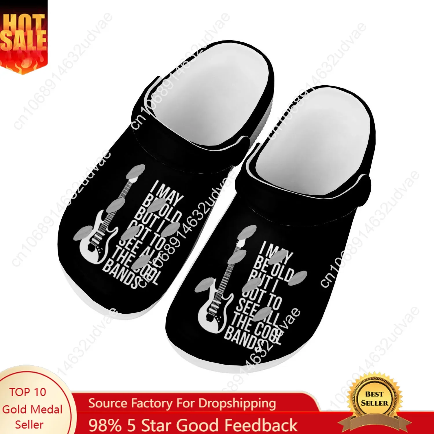 

I May Be Old But I Got To See All The Cool Bands Water Shoes Mens Womens Home Garden Clogs Beach Hole Slippers Customizd Sandals