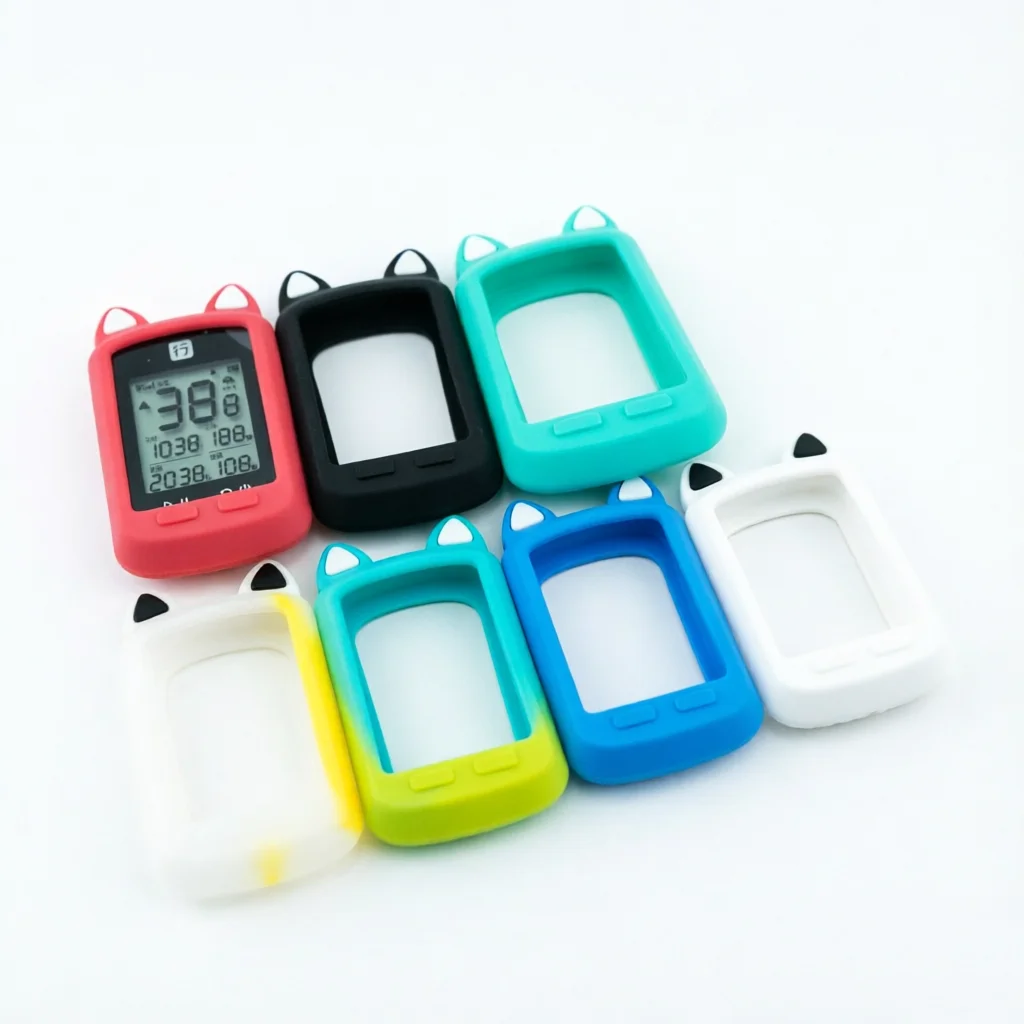 MTB Cycling GPS Bike Computer Silicone Case Cute Cat Ears Cartoon Cover For XINGZHE Small G / G+  Anti-Drop Protective Shell