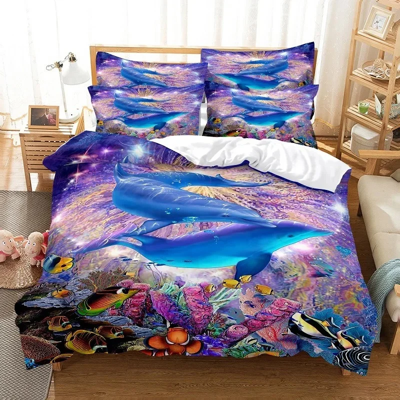 Big Pike Fish Duvet Cover King Queen For Kids Teens Adults Microfiber 3D Print Comforter Cover Hunting And Fishing Bedding Set