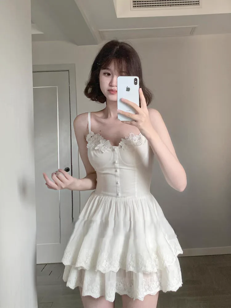 فساتين نسائية للحفلات للنساء لحفلات الزفاف الصيفية من الكتان Smocking خصر حريري للترفيه يوميًا فني نقي رعوي قابل للتنفس #6