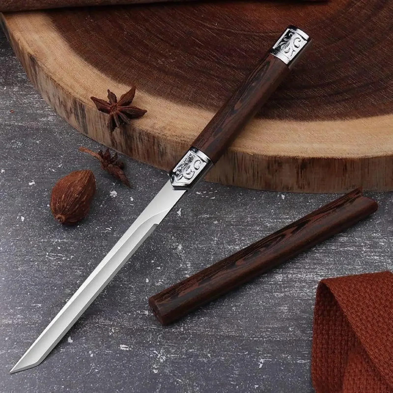 Exquisite stainless steel small straight knife fruit knife facas sushi household sharp portable magic pen hand meat knife