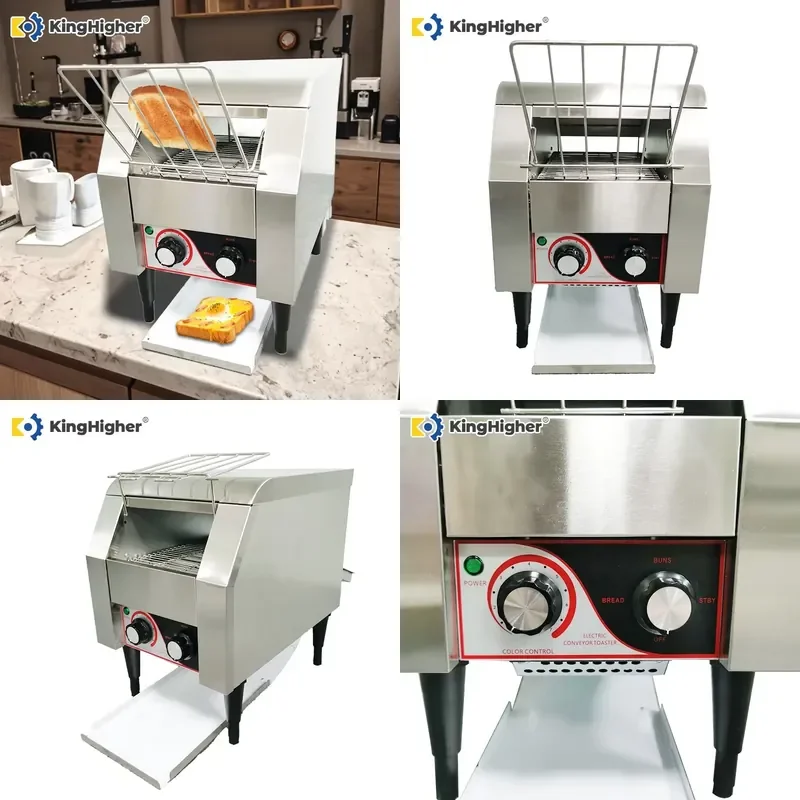 2026 KingHigher 220V Commercial Electric Conveyor Toaster Oven High Timer Control for Hotels Restaurants Bakeries