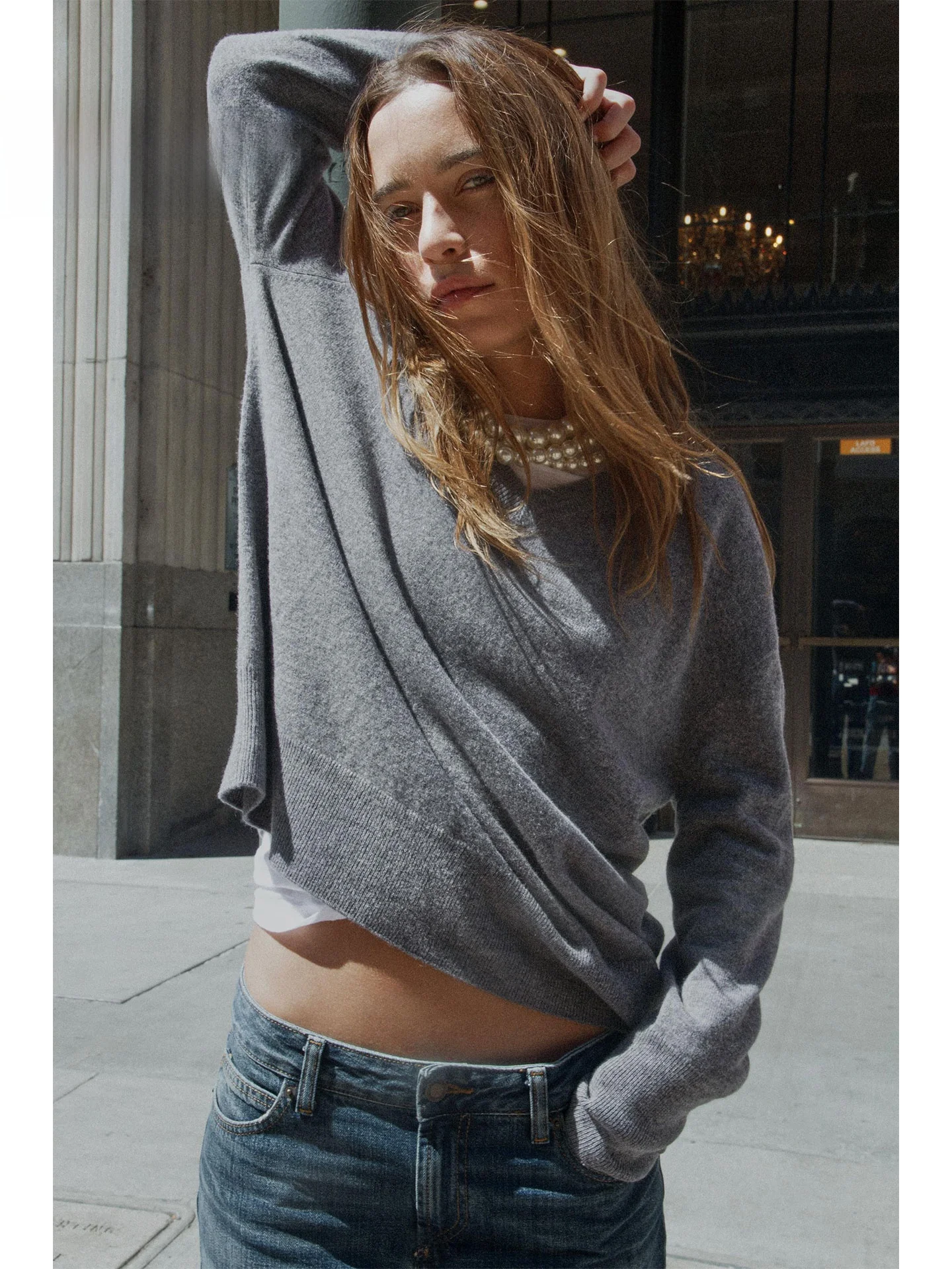 

Loose V-Ne Long Sve Knitwear Women's Comfortable Fit Autumn New Sle ZAPRHA 2025 Lazy Sle Faionable Casual Wear