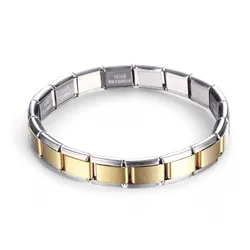 2025 New Y2k Fashion Stainless Steel Bracelet for Men Women 9mm Width Gold Color  Black Bangle Girls Jewelry Wedding Gift