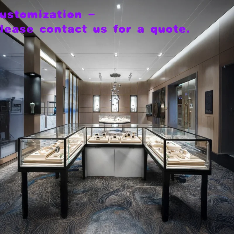 

custom.HighEnd CustomElegant Modern Jewelry Display Stand LED Lighting Glass Counter Fine Jewelry Shop Interior