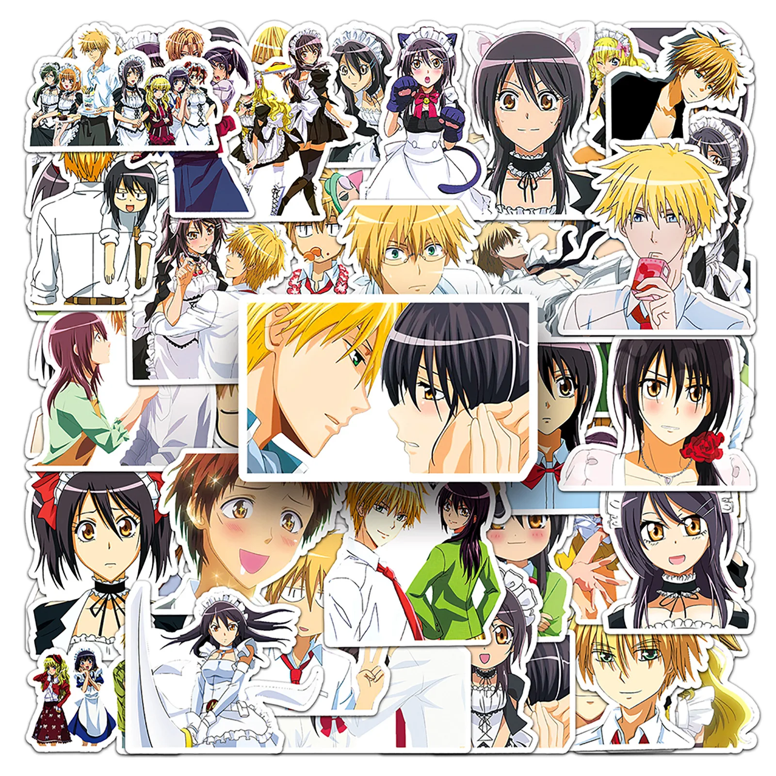 50 Pcs Maid-sama Anime Cartoon Stickers Anime Peripherals Cute DIY Graffiti Notebook Tablet Computer Water Cup Decor Toys