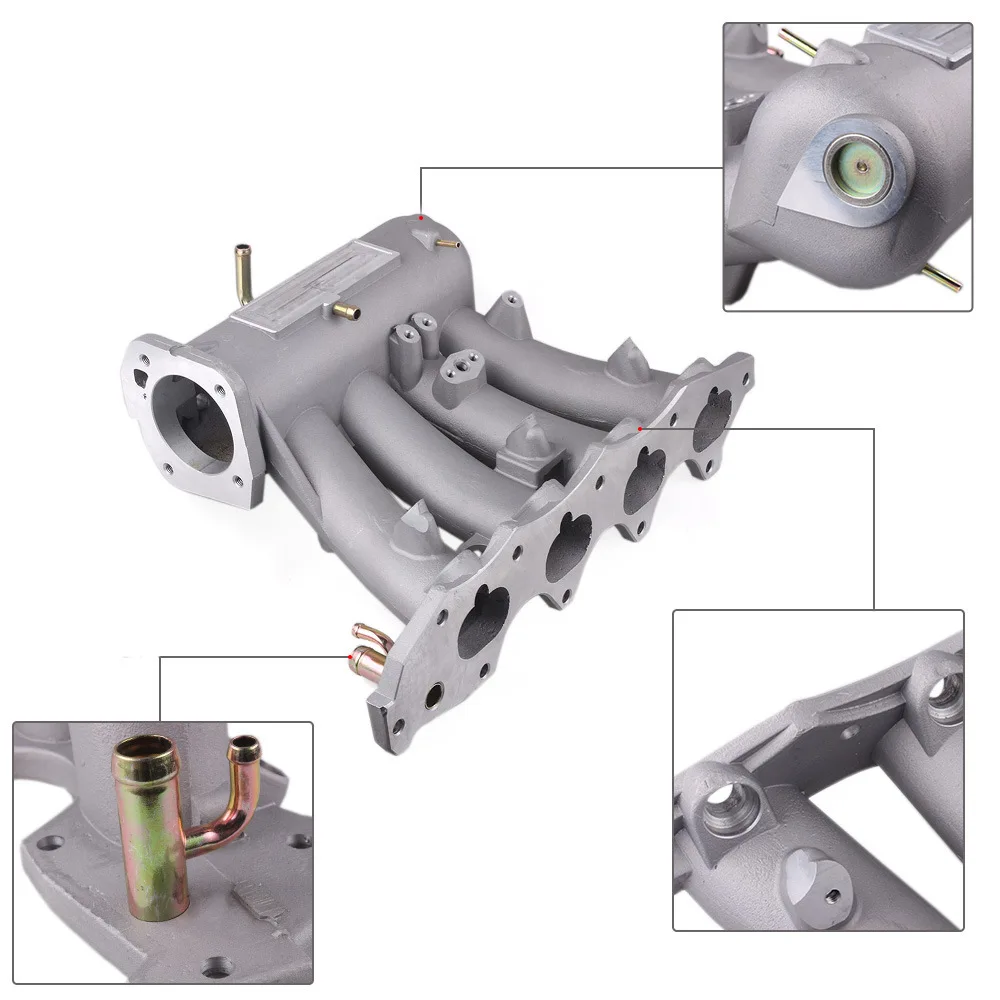 Aluminum 70MM Power Air Intake Manifold Compatible For Acura Integra GS-R GSR DC2 DB8 1.8L B18 B18C B18C1 DOHC VTEC 94-01