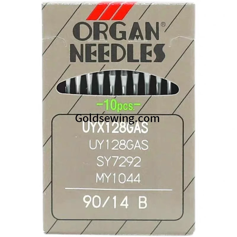 

100PCS 10pack Japan Organ Uy128gas Uyx128gas Needles for Interlock Three Needle Five Thread Covering Stitch Machine 9 10 11 12