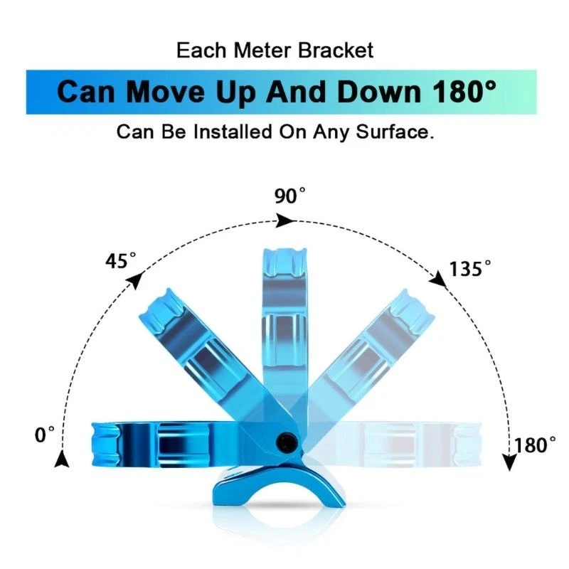 

Car Pillar Gauge Meter Mount Bracket 2in Aluminum Single Hole Universal for Car Automotive Interior Mount Holder R6FB