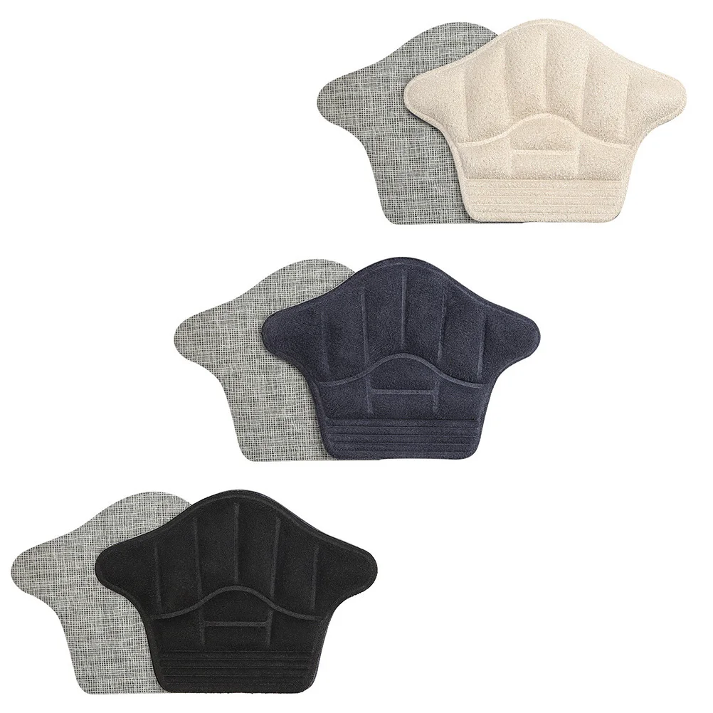 

3Pairs Shoe Heel Pads Self Adhesive Protective Cushions for Heels Wear Resistant Comfortable Holes Patches for Casual Shoes