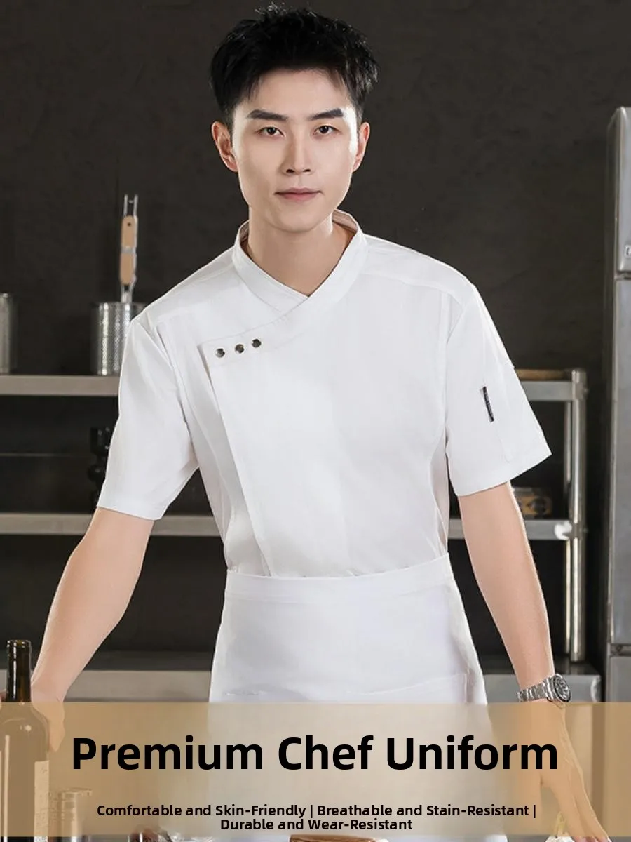 

Lightweight ort Sve Chef Work orms for Men Hotel Kitchen Stf Clothing White Large Size Moisture ng School Uni...