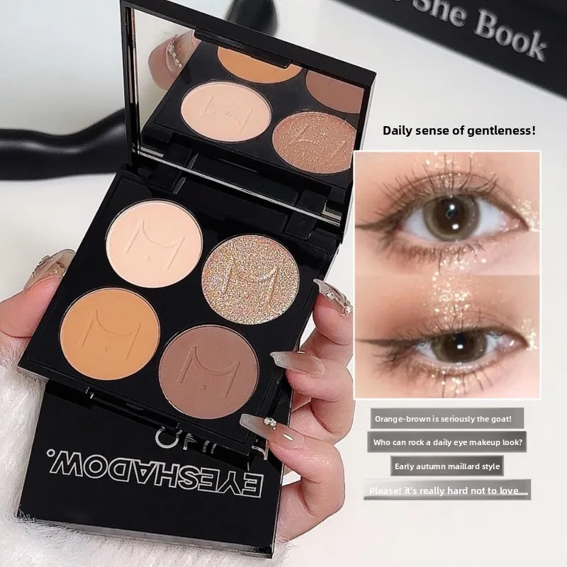 

Retro Red-Brown Blush Palette Multi-Purpose Nude Cream Blush Contouring Lip Tint Natural Matte Cheek & Eye Shadow Palette