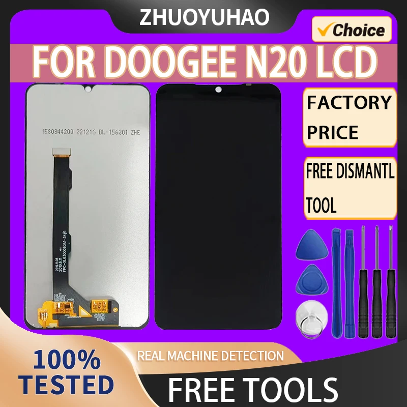 Original For DOOGEE N20 LCD Screen Phone Replacement For DOOGEE N20 LCD Display Touch Screen Digitizer Assembly 100% Tested