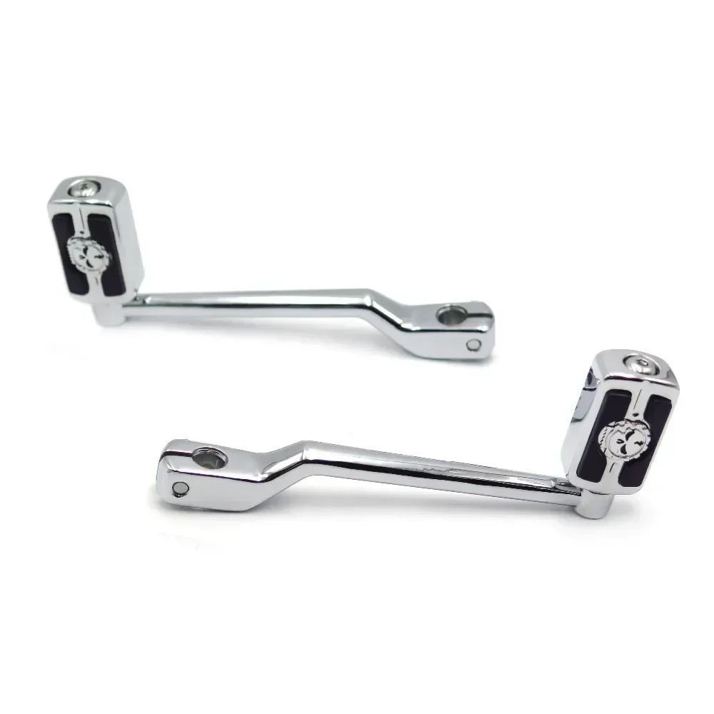 Motorcycle Parts Heel Toe Shift Lever SKULL Shifter For Harley Davidson 1986-later FL Softail Touring Road King CHROMED