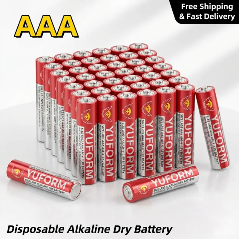 

Disposable 1.5V AAA Alkaline Dry Battery LR03 for Toys Flashlight Camera Razor CD Player Mouse Keyboard LED Light