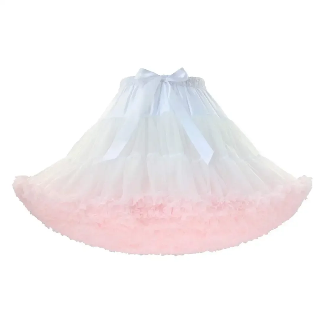 Womens 3-Layered Pleated Tulle Petticoat Tutu Puffy Party Cosplay Skirt 2024