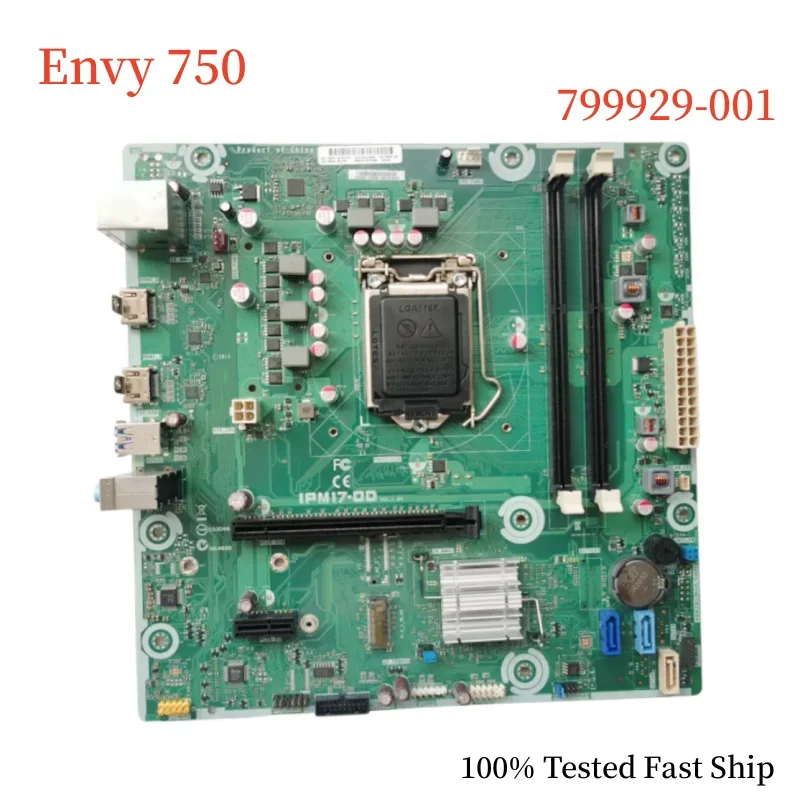 799929-001 For HP Envy 750 Motherboard IPM17-DD 799929-501 799929-601 H170 LGA1151 DDR3L Mainboard 100% Tested Fast Ship