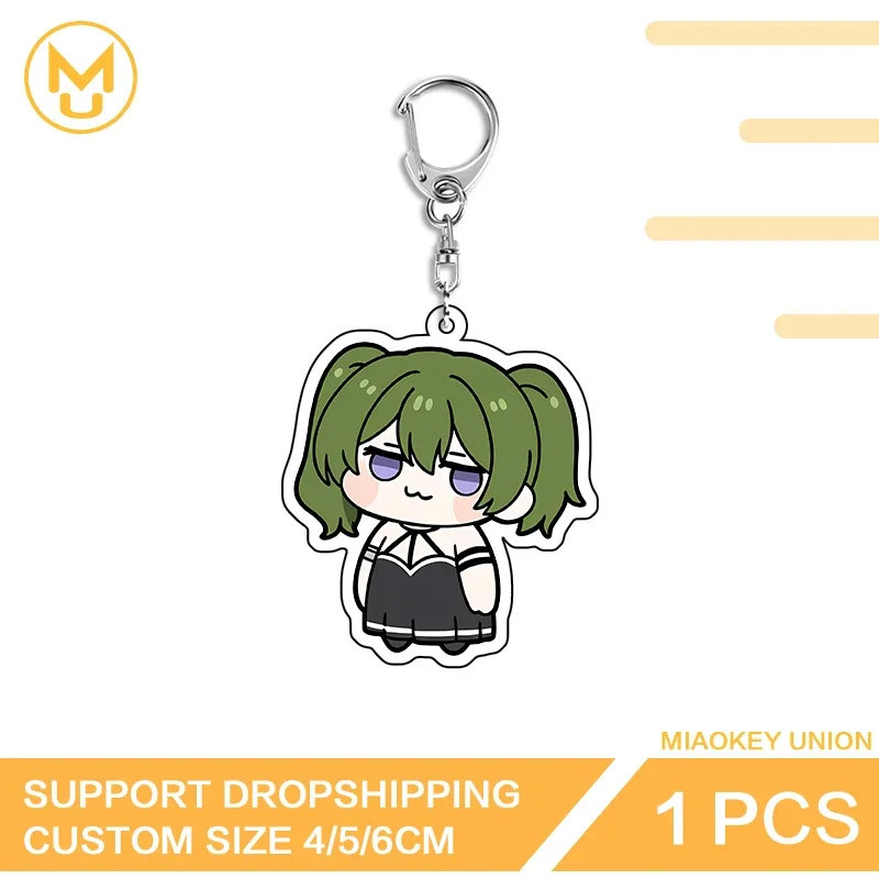 Fern Ubel Frieren Q Edition Anime Figure Amusing Exquisite Double Sided Acrylic Keychain For Backpack Clothes Hat Jewelry Gifts