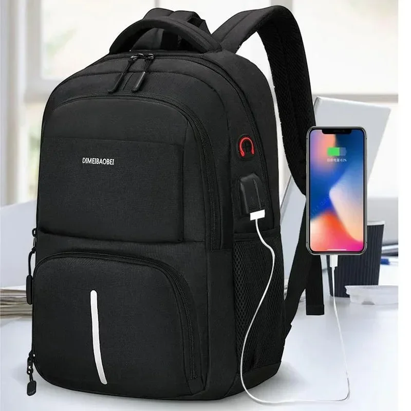 Men's Large Capacity Simple Business Backpack 15.6-inch Laptop Mochilas Waterproof Outdoor Leisure Travel Student School Bags 배낭