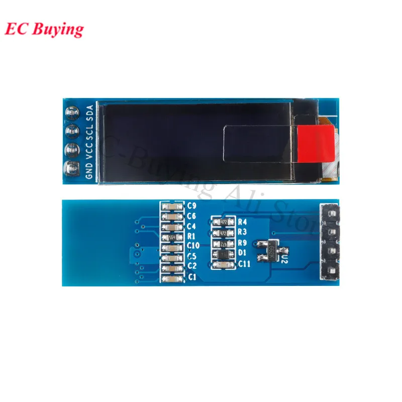 Módulo OLED de 0,91 pulgadas pantalla de 0,91 "blanco/azul/amarillo 128X32 módulo de pantalla LED LCD interfaz IIC I2C SPI SSD1306 para Arduino