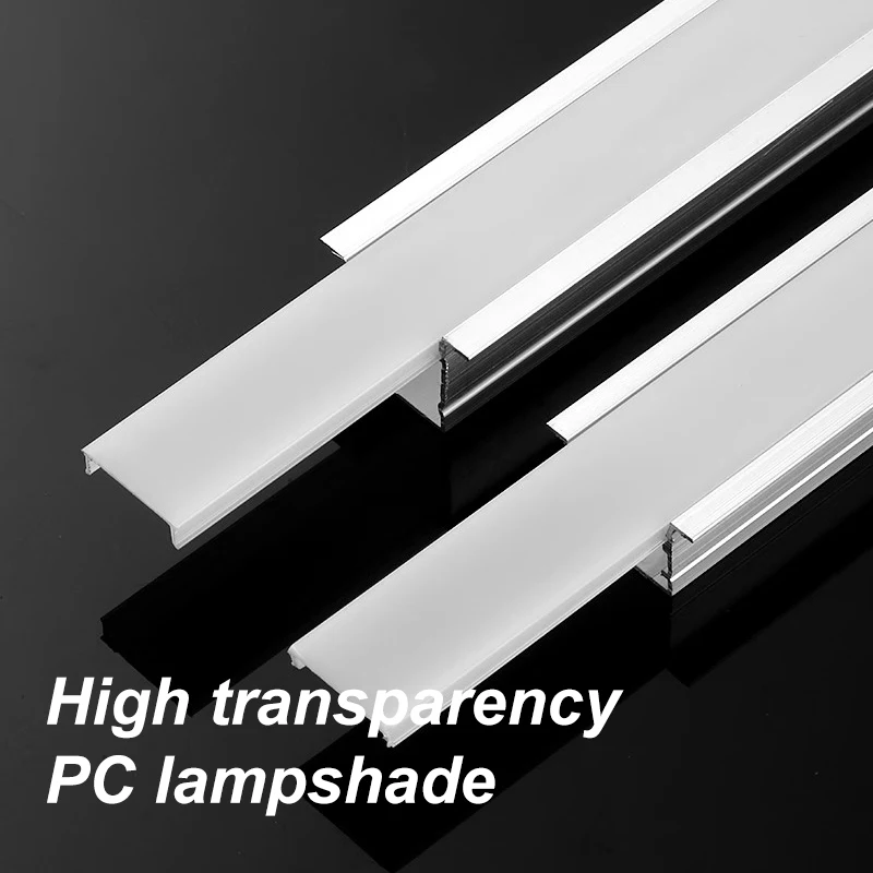 0.5/1M/2M Led Aluminum Profile Channel Diffuser Holder U/v/w Shape Black/silver Linear Light Bar Ceiling Wall Corner Lighting