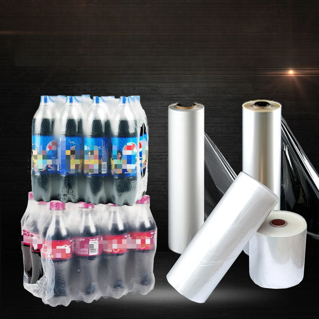 PE Transparent Heat Shrink Tube Film  Mineral Water Cola Beer Packaging Films Thickened and Shrinkable Cylindrical Membrane