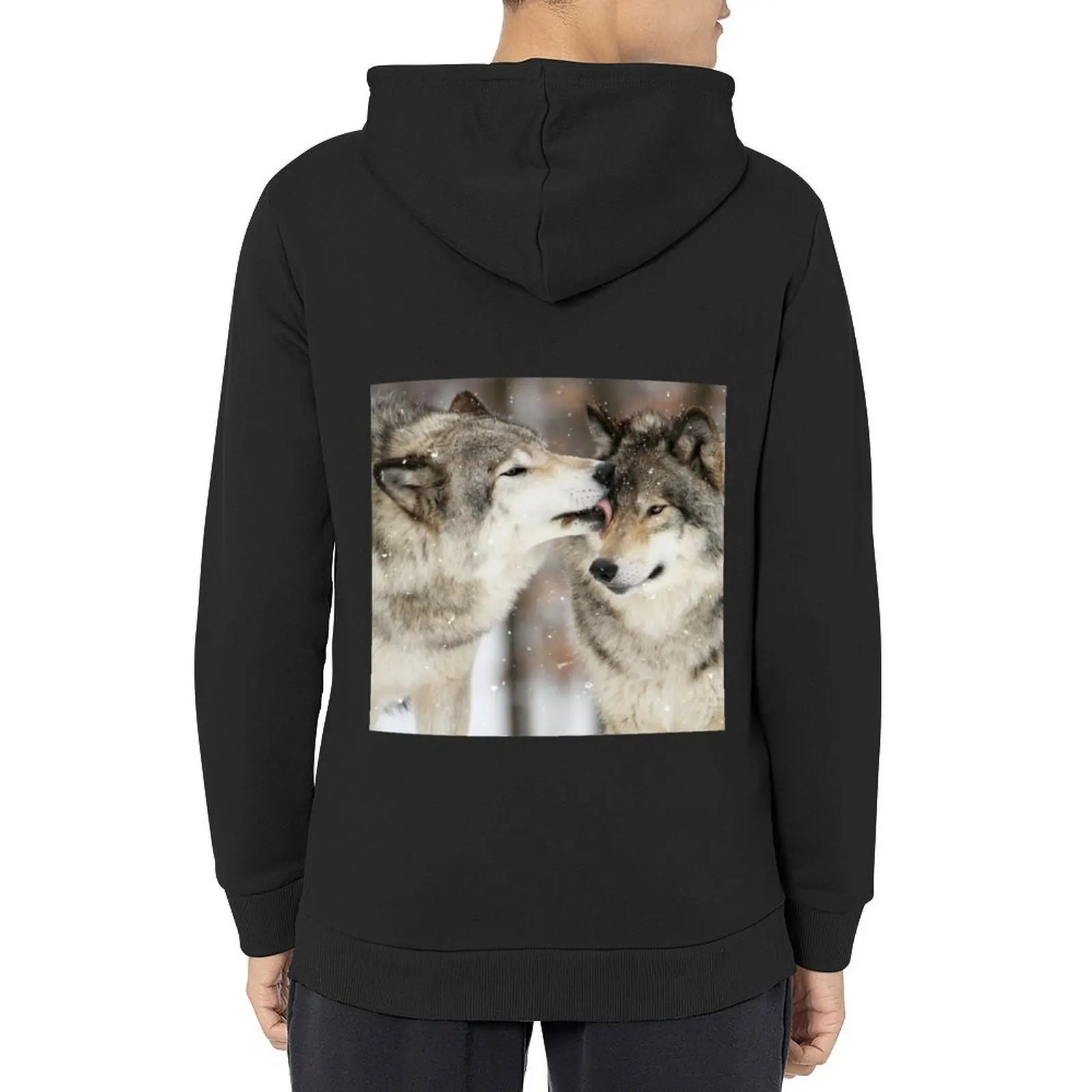 

Wolf Kisses Hoodie korean style clothes mens clothing autumn new products men's coat designer hoodies