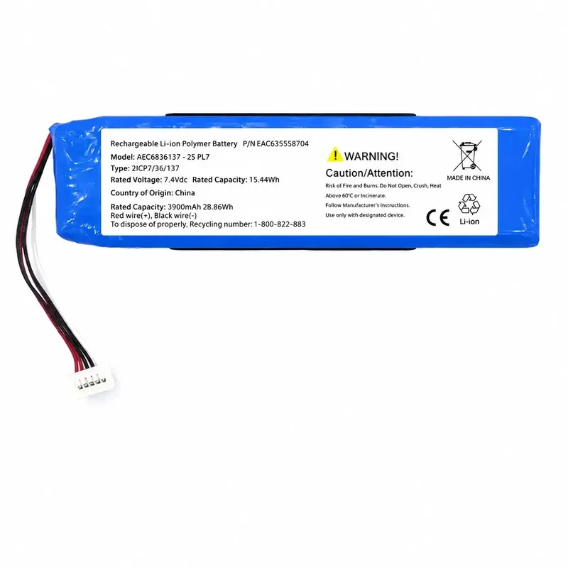 for LG XBoom GO PL7 Bluetooth Speaker Battery AEC6836137-2S Replacement Rechargeable Li-ion Battery Pack